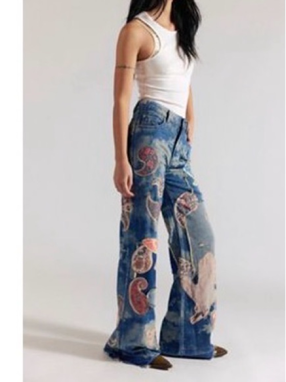 We the Free flying high patched jeans